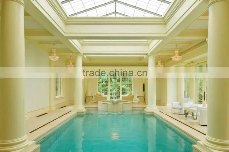 Grand island villa project designs interior and exterior beige limestone columns
