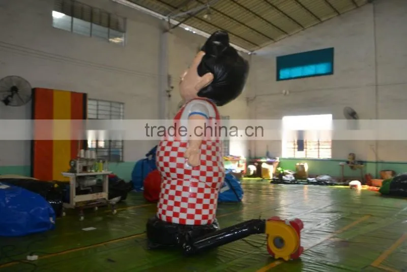 SUNJOY 2016 hot-selling inflatable cartoon characters advertisement cartoon for restaurant