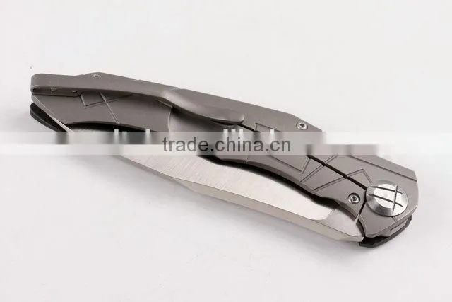OEM S35V handmade military hunting knife wth TC4 Titanium alloy handle