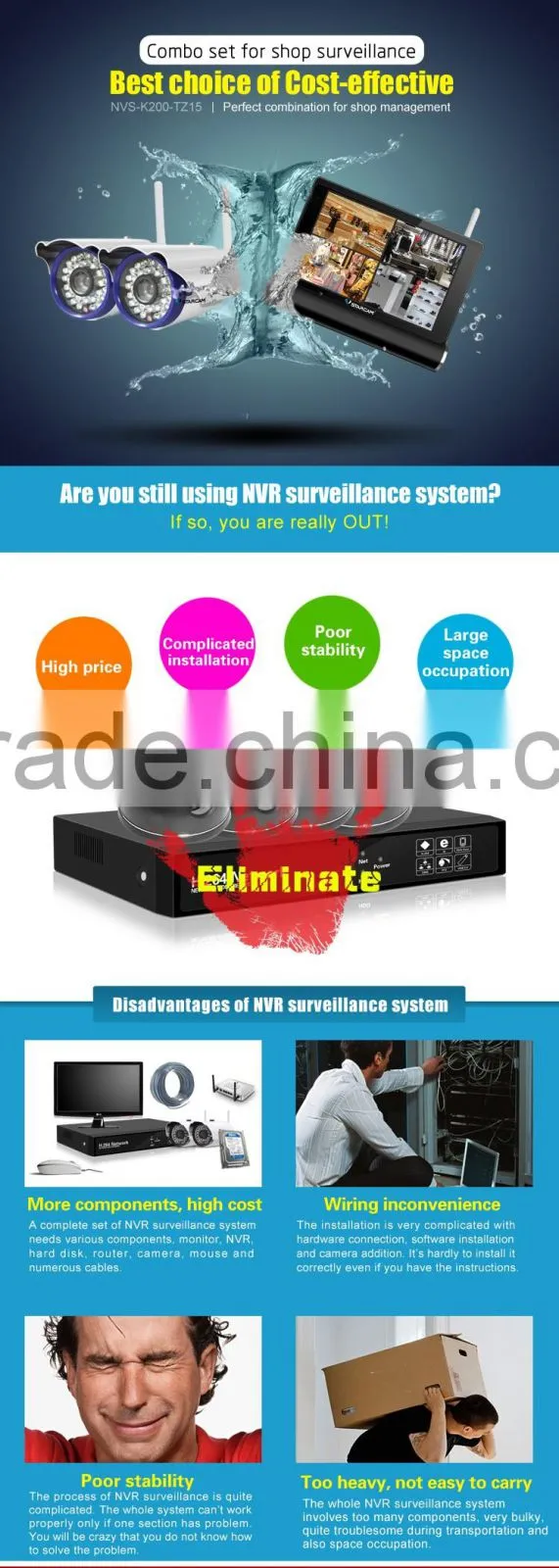 VStarcam waterproof touch screen wifi poe ip camera outdoor