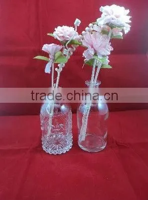 aromatherapy oil glass bottle,drangrance diffuser flower with engraving,reed flower diffuser