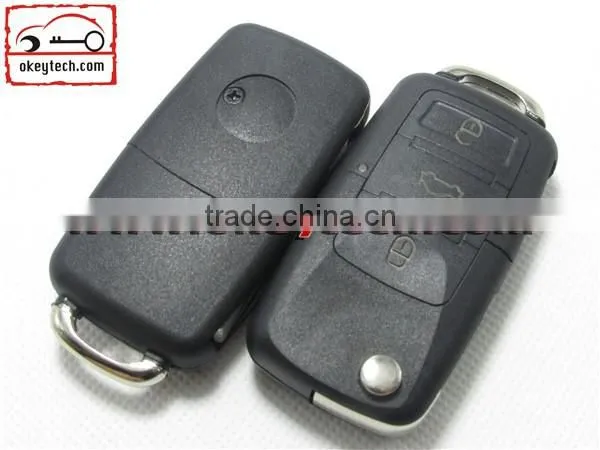 High Quatity Car Key for vw romote 3 button key shell for vw flip remote key shell