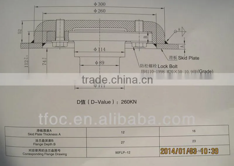 90A 3.5" semi truck parts bolt in king pin