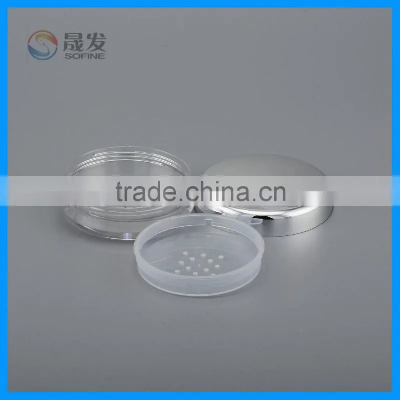 Clear Loose powder jar/Loose powder case/Loose powder case with sifter