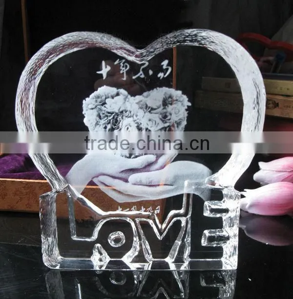 Heart shape crystal crafts