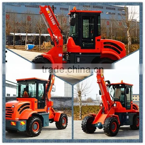telescopic construction wheel loader 1.5 tons rated load