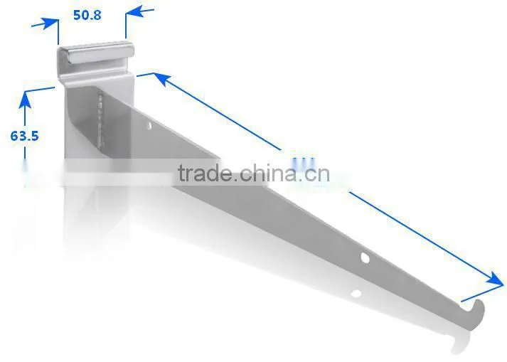 Supermarket metal shelf bracket/glass panel mounting brackets