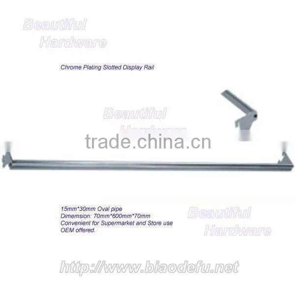 Metal Chrome display backbar hanging shelf brackets