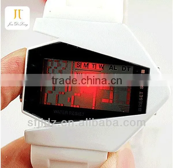 New fashion colorful aircraft shape sports led digital display watch waterproof smart watch
