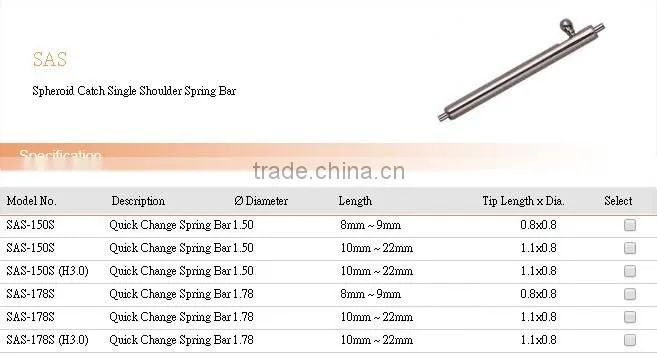 304 stainless steel watch spring bar