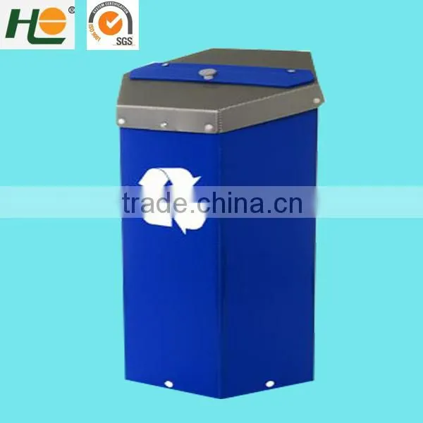 Recyclable Coroplast Plastic Dustbin