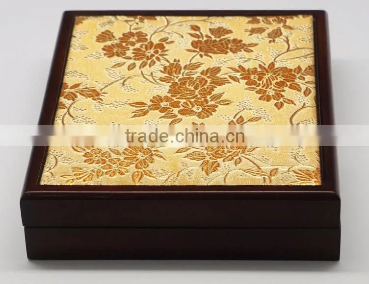 Fashion high end logo print wooden gift boxes wooden jewelry boxes for unique jewelry packaging