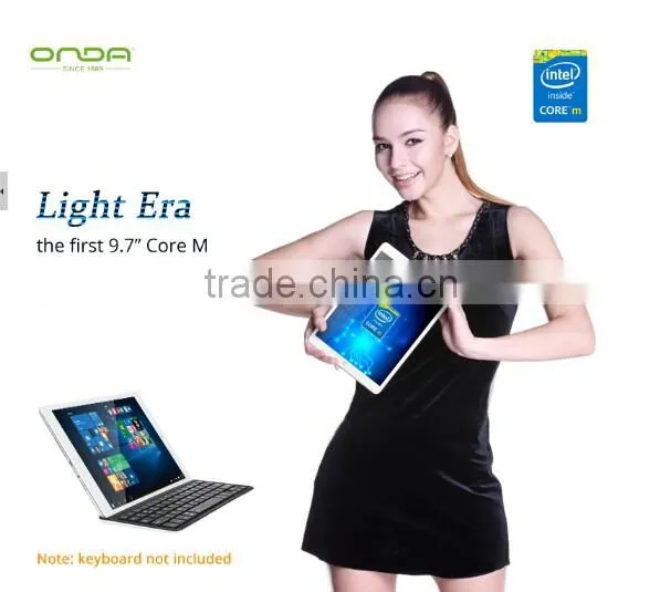 9.7" Onda V919 3G Core M Win 10 Android 5.0 Tablet PC Intel Core M 5Y10 SSD 64GB RAM 4GB WCDMA 3G IPS Screen
