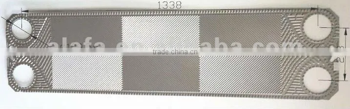 TL10 realated titanium plate and gasket for gasket plate heat exchanger