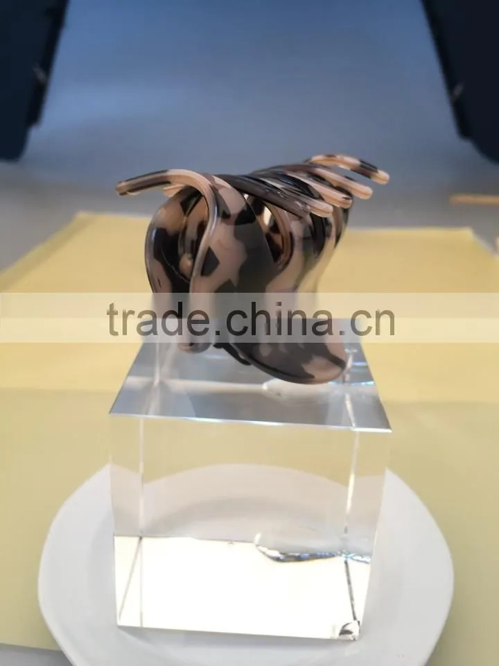 Hot sale plastic hair clip korean acrylic celluloid tortoise shell acetate hair claw clip