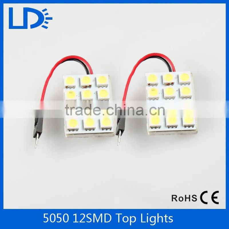 super bright high quality T10 BA9S DC 12v 5050 12smd bus reading light