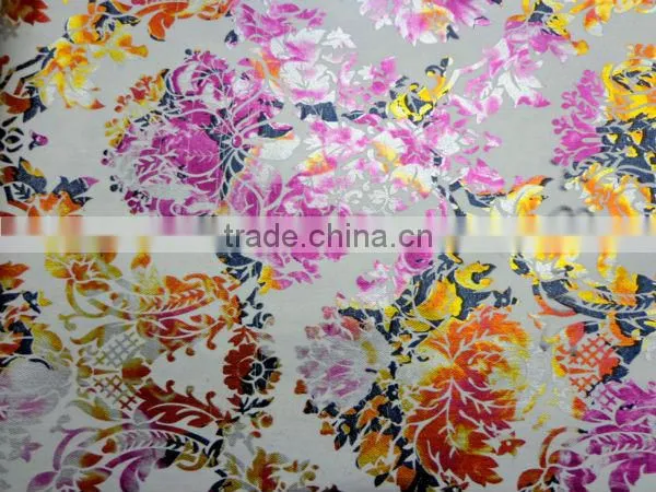 Flower Pattern Denim Fabric 2m1321
