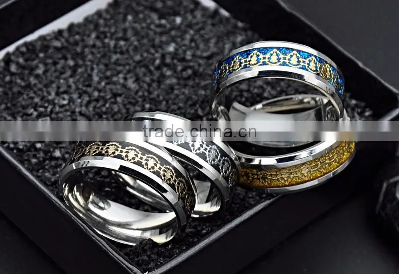 Classic Mens Wedding Band Never Fade Polished Stainless Steel Silver Rings Jewelry