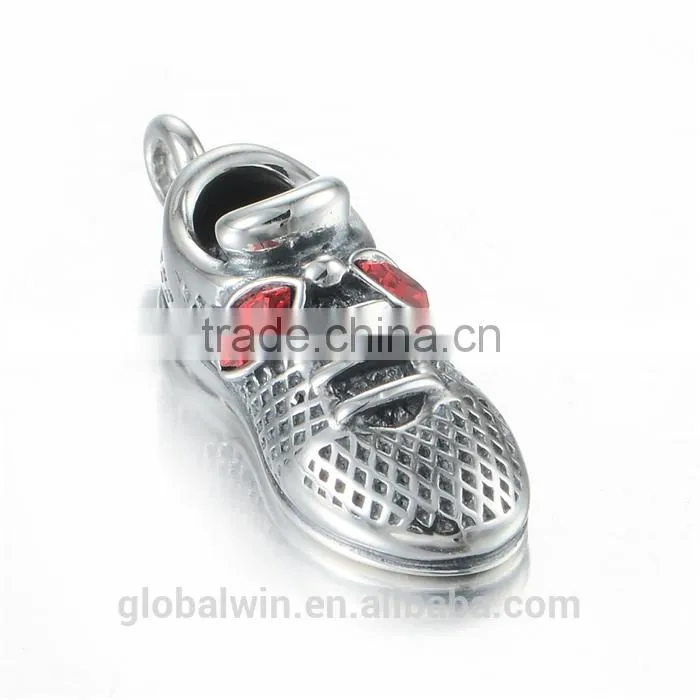 Antique Sporting Shoes Model Necklace Pendant Charms Silver Jewelry