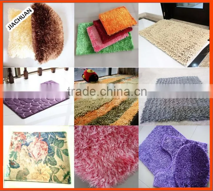 long pile tufted polyester chenille bath rug