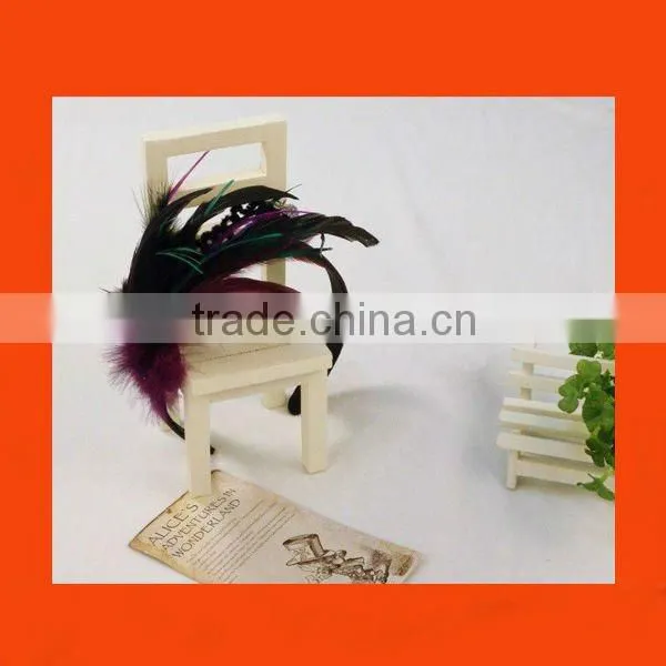 Hot sexy colorful feather handband for Masquade party girls