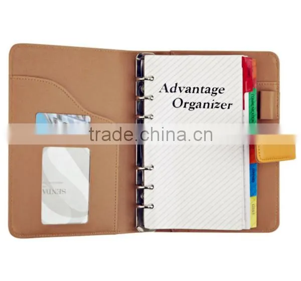 A5 ring binder leather organiser