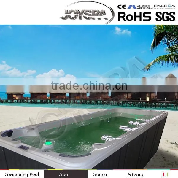 European garden 6 meter endless pool spa with waterfall JY8602