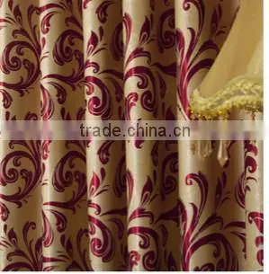 customized window curtain fabric, jacquard fabirc 025 fire retardant blackout fabric for bedroom