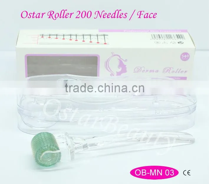 (Best Selling) 200 Needles titanium massager derma MT Roller For Women Skin Use OB-MN 03