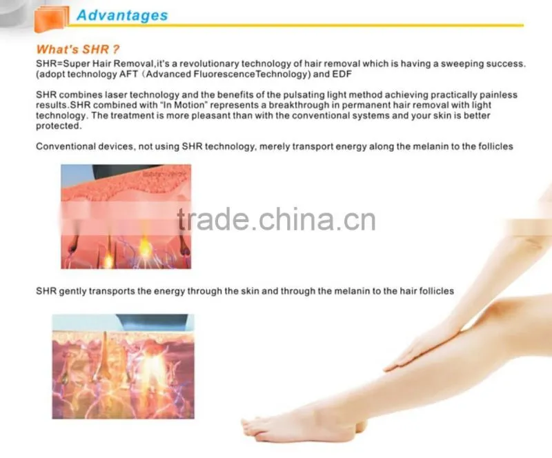 Hot sell permanent IPL OPT Hair Removal with 2 handles