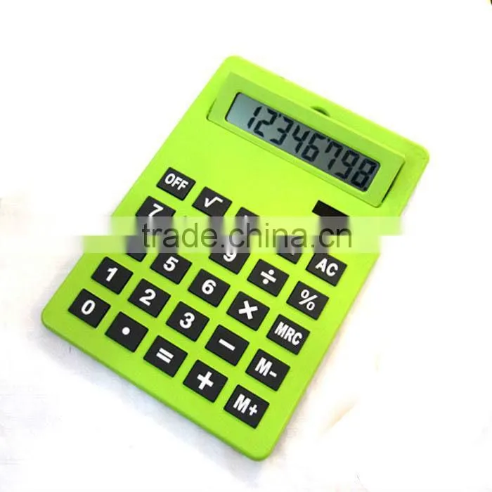promotional gift cheap 8 digit solar powered electronice calculator/big button flat calculator