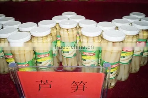 canned white asparagus in glass gar