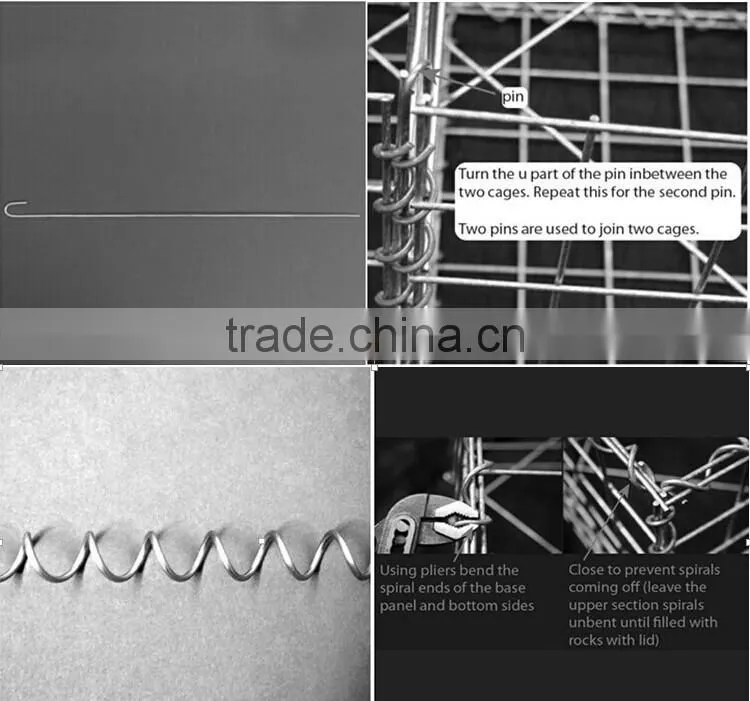 1mX0.5mX0.5m Galfan hot-dipped galvanized welded stone gabion basket retaining wall for parking area