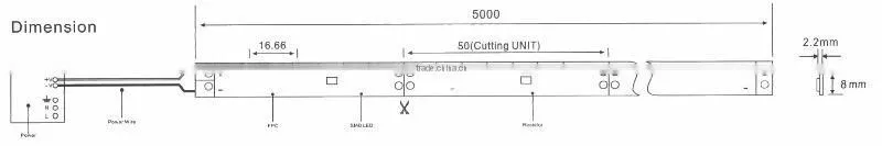 LED strip light 335 12V 60P