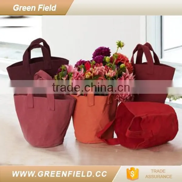 Green Field canvas plant pot canvas fabric flower pot