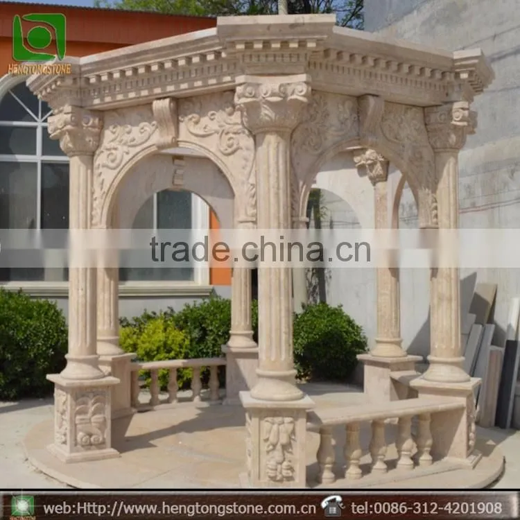 Outdoor Decorative Stone Marble Garden Gazebo