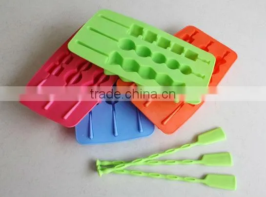 Silicon Ice Cream Mold with Plastic Stick
