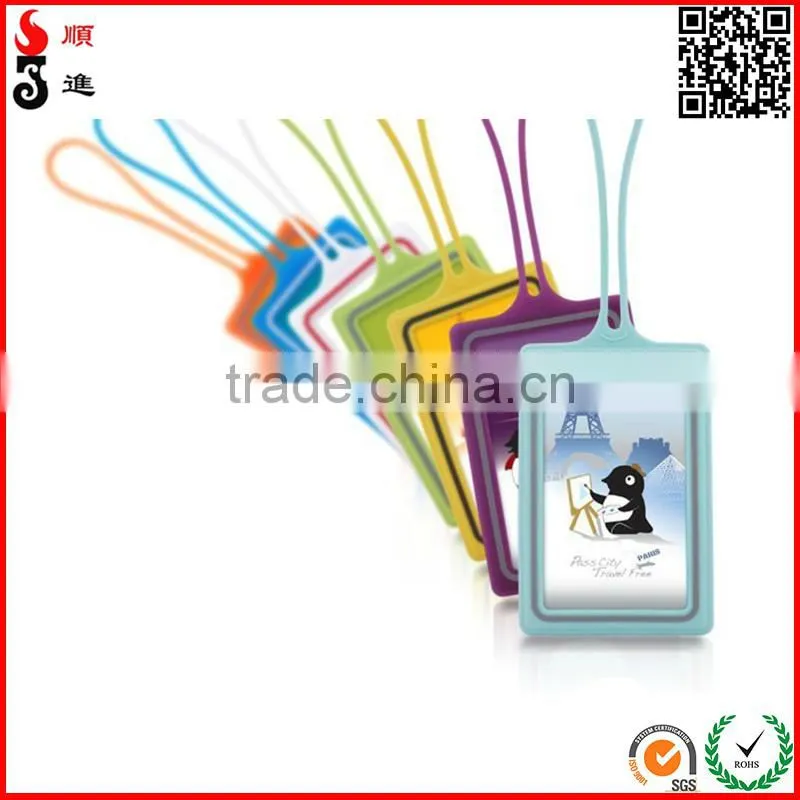 2016 new custom 3D soft silicone luggage tag/ rubber bag tag