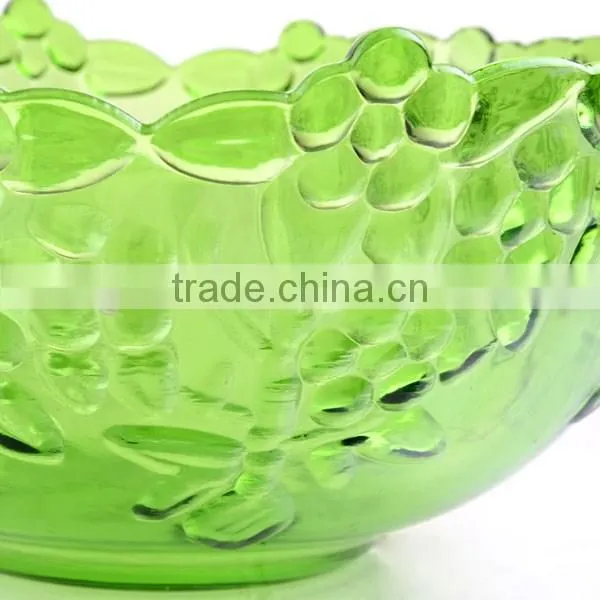 large funky glass salad bowls colored fruit bowls