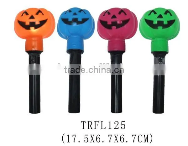 New mini plastic halloween pumpkin shape flashlight LED torch