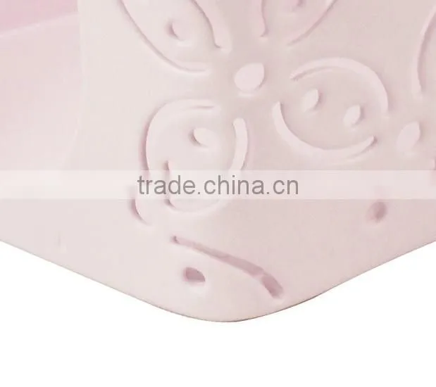 Pink Arc-shaped Metal Punched Office Desktop Note Holder