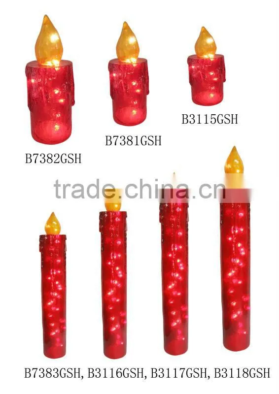 high quality LED whiteness fiberglass christmas candle light