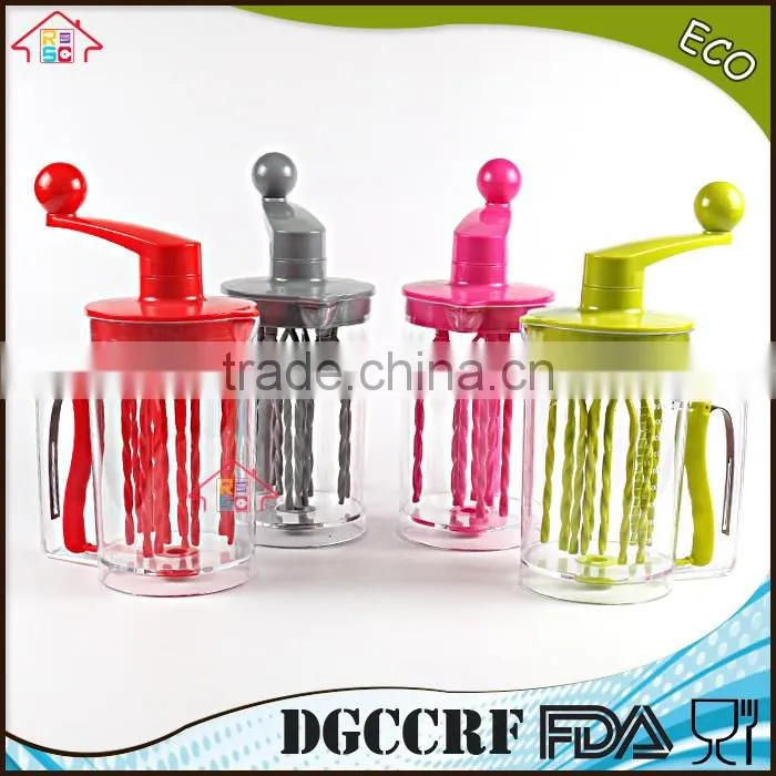 Kitchen Plastic 2-In-1 Cupcake Batter Dispenser Hand Food Cake Dough Mixer Cup