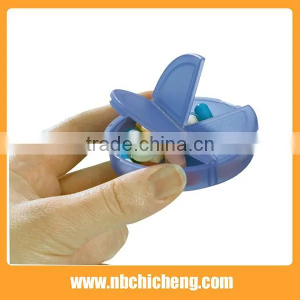 Wholesale 3 Compartment Pill Box, Round Pill Box, 3 Days Round Pill Box