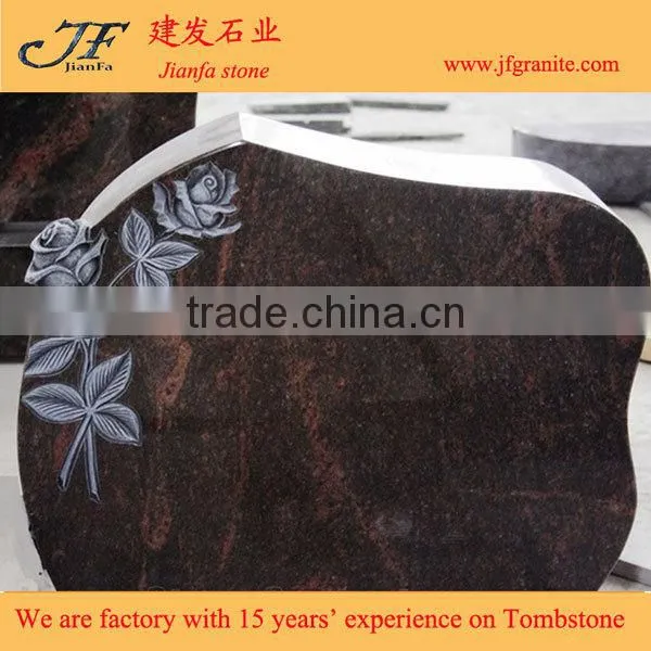 Best Selling Small Tombstone With Rose Carving Design