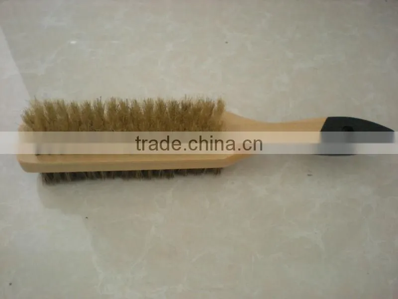 Doulbe side wooden shoe brush