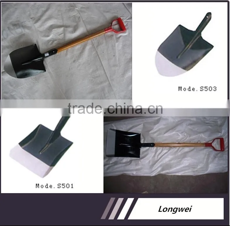 High quality steel farming shovel with wooden handel