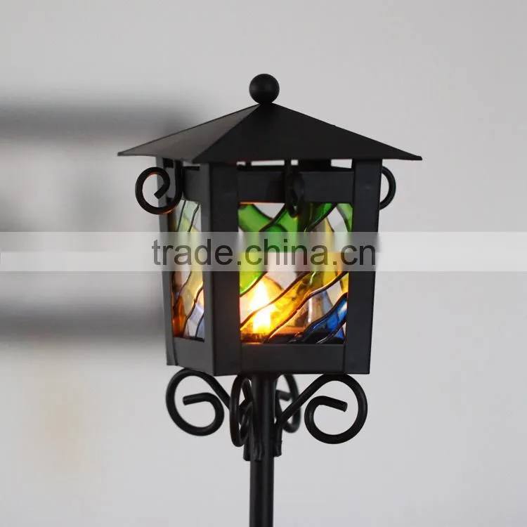 Metal candle holder lantern