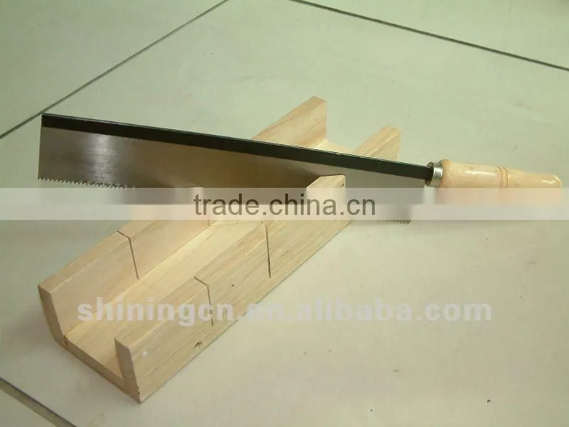 mitre box with wooden