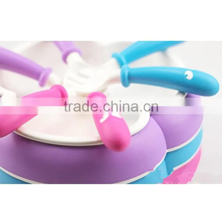 newest amazon hot children tableware children bowl and spoon set